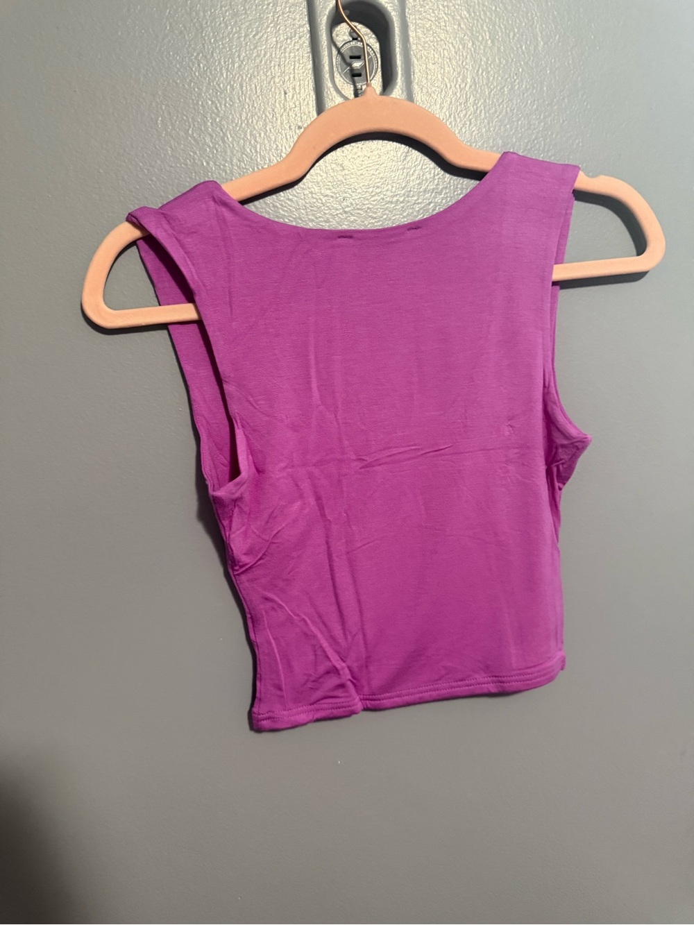 Zenana Bright Mauve Double Lined Scoop Neck Cropped Tank Top - Women - Picture 3 of 4